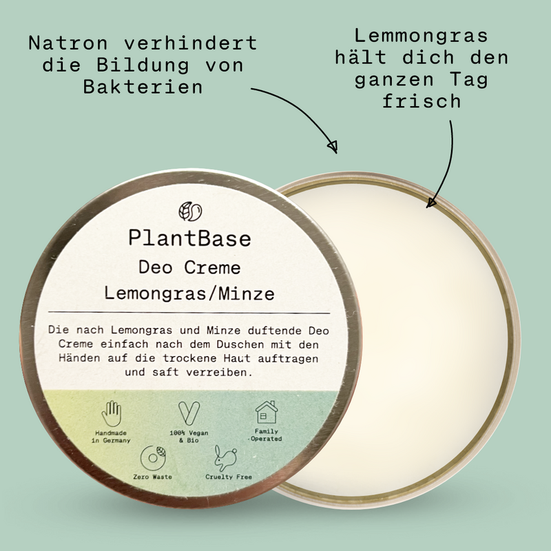 Deo Creme Lemongrass/ Minze – PlantBase Naturkosmetik